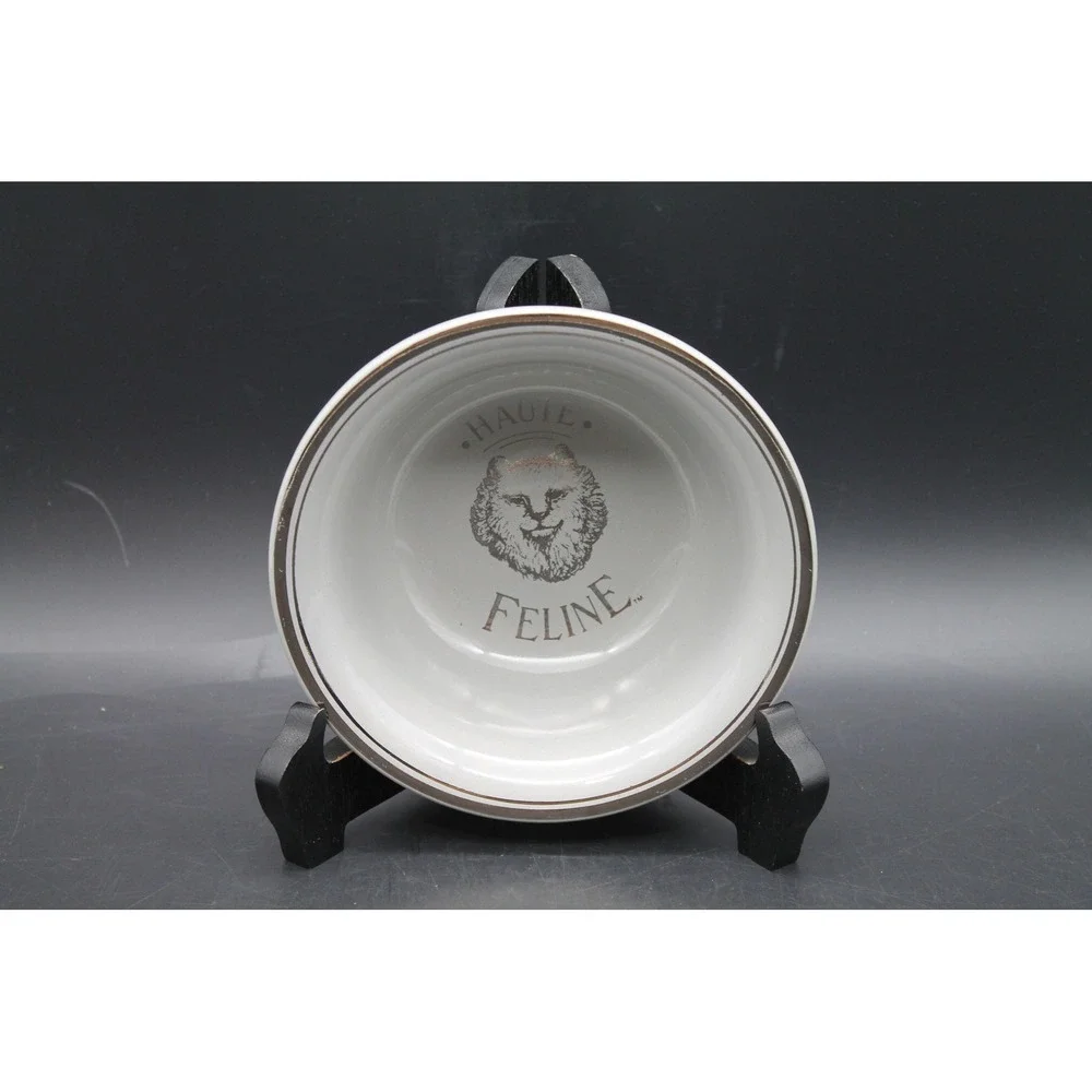 Vintage Hall Haute Feline Cat Pet Bowl 6